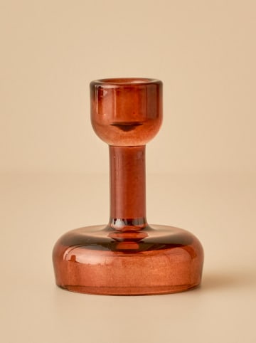 BELLA MAISON Świecznik "Miguel" w kolorze pomarańczowym - wys. 10 x Ø 7 cm