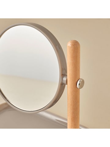 BELLA MAISON Kosmetikspiegel in Grau - (B)22 x (H)23 x (T)14 cm