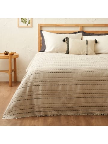 BELLA MAISON Bedsprei "Alba" crème/antraciet