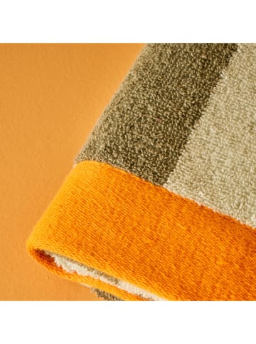 BELLA MAISON Ręcznik "Line" w kolorze zielono-pomarańczowym do rąk - 70 x 50 cm