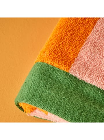 BELLA MAISON Handtuch ''Line'' in Rosa/ Orange/ Grün - (L)70 x (B)50 cm