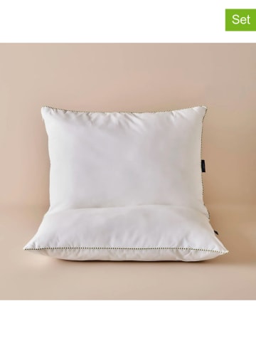 BELLA MAISON 2er-Set: Reforcè-Kopfkissen "Fluffy" in Weiß - (L)50 x (B)70 cm