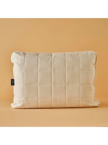 BELLA MAISON Wollen hoofdkussen "Deluxe" wit - (L)50 x (B)70 cm