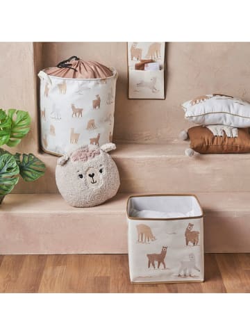 BELLA MAISON Wäschekorb ''Alpaca'' in Beige/ Bunt - (H)40 x Ø 36 cm