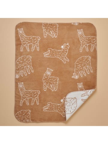 BELLA MAISON Babydecke "Alpaca" in Hellbraun/ Creme