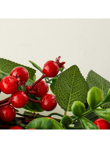 BELLA MAISON Kunstkerstkrans groen/rood - Ø 42 cm