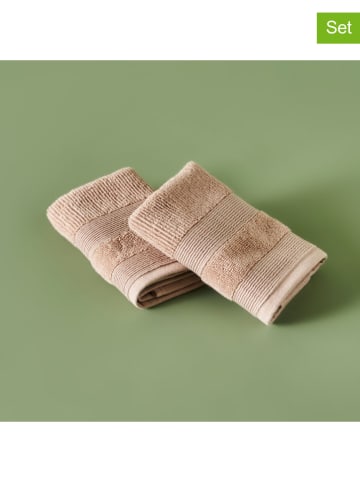 BELLA MAISON 2-delige set: walapjes "Juna" beige - (L)30 x (B)30 cm