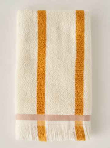 BELLA MAISON Hnadtuch ''Ella'' in Creme/ Orange - (L)90 x (B)50 cm