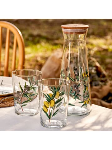 BELLA MAISON Glas in Transparent/ Grün/ Gelb - 510 ml