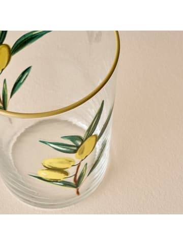 BELLA MAISON Glas in Transparent/ Grün/ Gelb - 510 ml