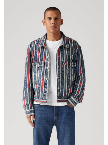 Levi's Kurtka dżinsowa w kolorze niebiesko-biało-czerwonym