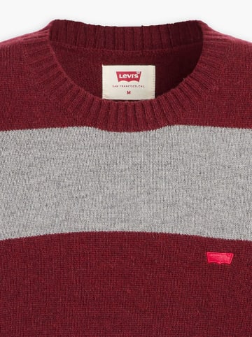 Levi's Pullover in Rot/ Grau