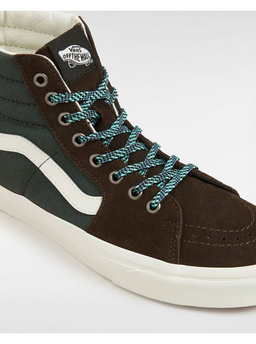 Vans Leder-Sneakers "SK8 Hi" in Braun/ Grün