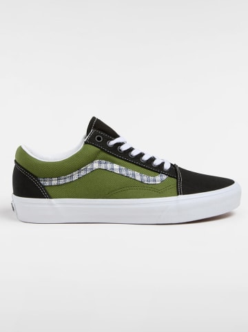 Vans Skórzane sneakersy "Old Skool" w kolorze oliwkowym
