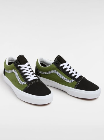 Vans Skórzane sneakersy "Old Skool" w kolorze oliwkowym