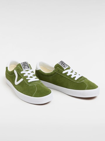 Vans Skórzane sneakersy "Sport Low" w kolorze zielonym