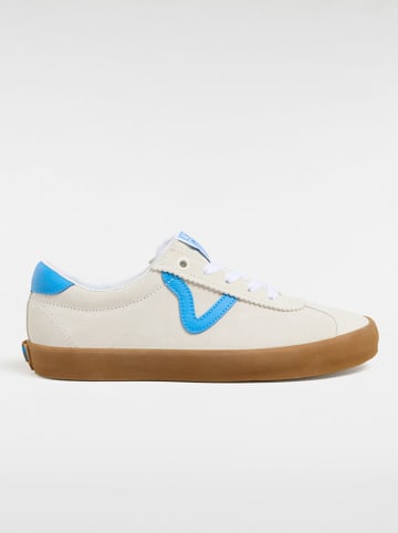 Vans Leder-Sneakers ''Sport Low'' in Creme/ Hellblau