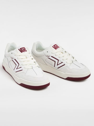 Vans Skórzane sneakersy "Upland" w kolorze kremowo-bordowym