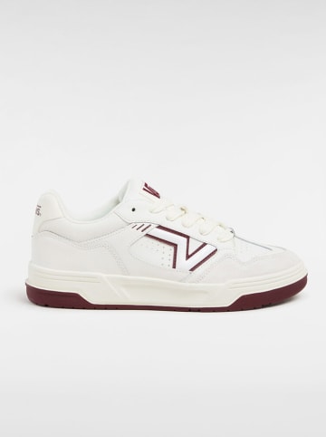 Vans Skórzane sneakersy "Upland" w kolorze kremowo-bordowym