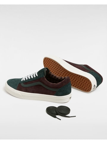 Vans Skórzane sneakersy w kolorze brązowo-zielonym