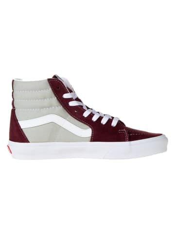 Vans Leder-Sneakers in Bordeaux/ Grau