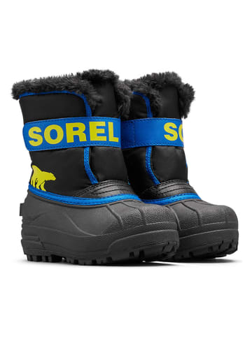 Sorel Botki zimowe "Snow Commander" w kolorze czarno-niebieskim