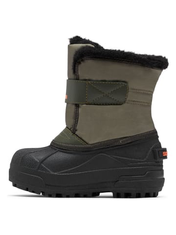 Sorel Botki zimowe "Snow Commander" w kolorze szaro-czarno-pomarańczowym