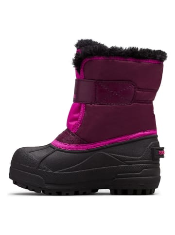 Sorel Botki zimowe "Snow Commander" w kolorze fioletowo-różowym