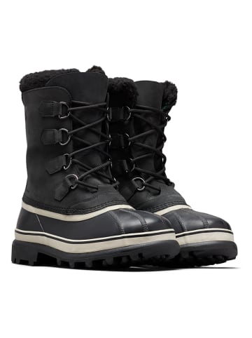 Sorel Leren winterboots "Caribou" zwart