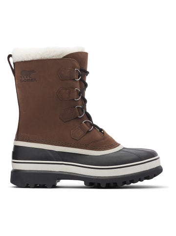 Sorel Leren winterboots "Caribou" bruin