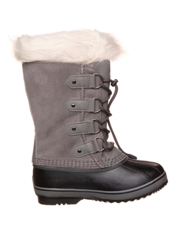 Sorel Leder-Winterstiefel "Joan Of Arctic" in Grau