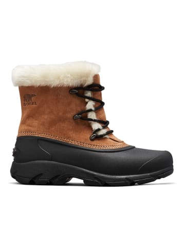 Sorel Leder-Winterboots "Snow Angel" in Hellbraun