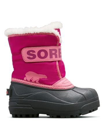 Sorel Winterlaarzen "Snow Commander" roze/antraciet