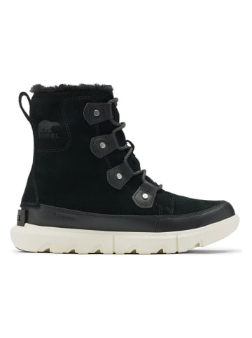 Sorel Leder-Winterboots "Explorer II" in Schwarz