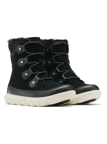 Sorel Leder-Winterboots "Explorer II" in Schwarz