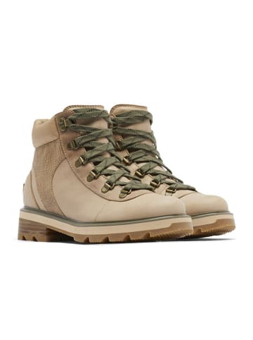 Sorel Leder-Boots "Lennox" in Beige