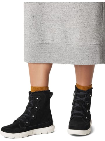 Sorel Skórzane botki zimowe "Explorer II" w kolorze czarnym