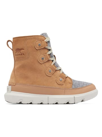 Sorel Leren winterboots "Explorer Next" lichtbruin/grijs