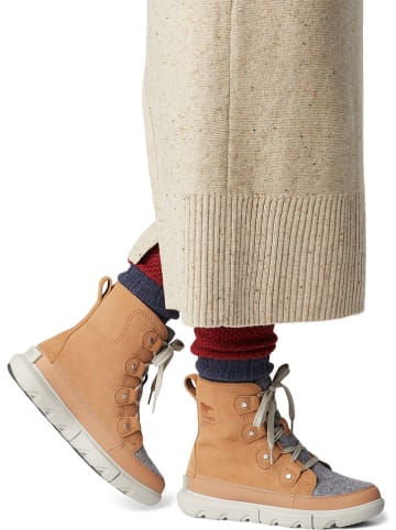 Sorel Leren winterboots "Explorer Next" lichtbruin/grijs