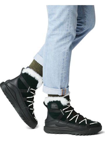 Sorel Skórzane botki zimowe "Ona Rmx Glacy Plus" w kolorze czarnym