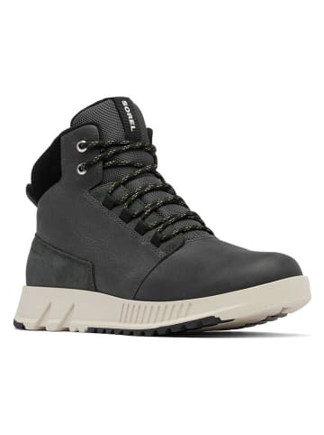 Sorel Leder-Winterboots "Mac Hill Lite Mid Plus" in Grau