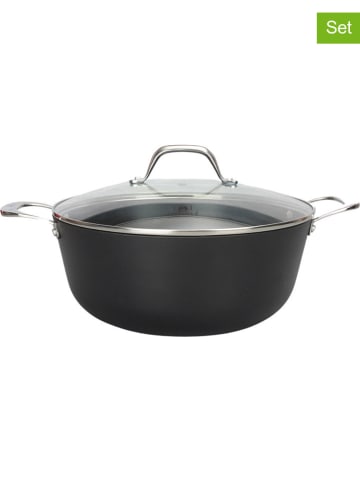 Laguiole 2tlg. Kochtopf in Schwarz - Ø 28 cm