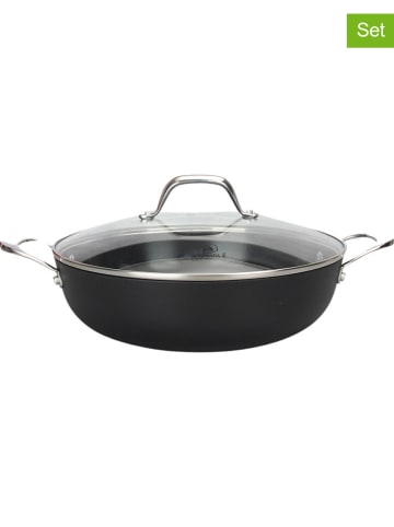 Laguiole 2-delige set serveerpan zwart - Ø 32 cm