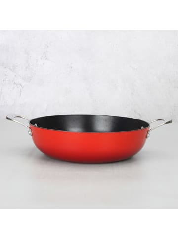 Laguiole 2tlg. Set: Servierpfanne ''AirIron'' in Rot - Ø 32 cm