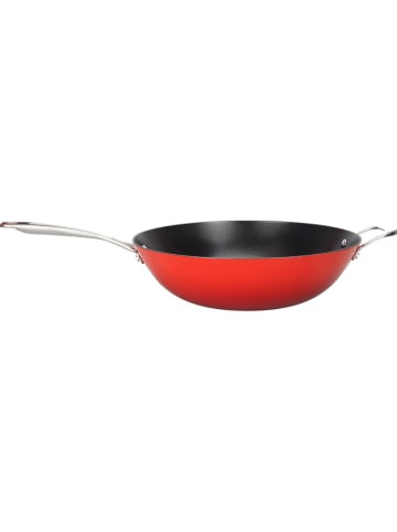 Laguiole 2tlg. Set: Wok ''AirIron'' in Rot - Ø 32 cm