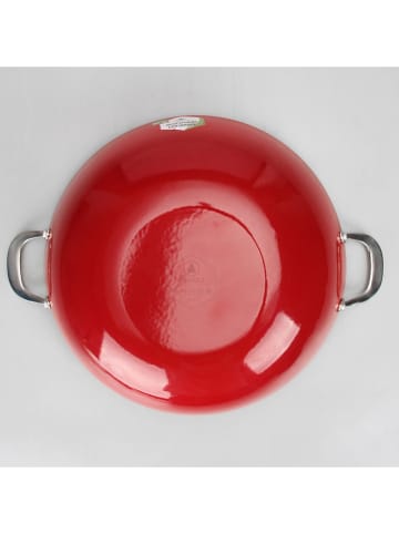 Laguiole 2-delige set: wokpan met deksel "Airlron" rood - Ø 36 cm