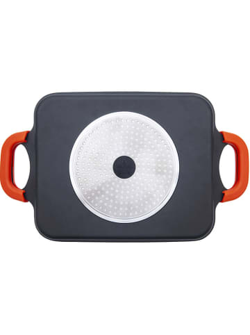 Laguiole Grillpfanne "Alizée" in Schwarz/ Orange - (L)45,5 x (B)28 cm