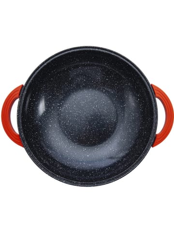 Laguiole 2-częściowy zestaw w kolorze czarno-czerwonym - Ø 32 cm