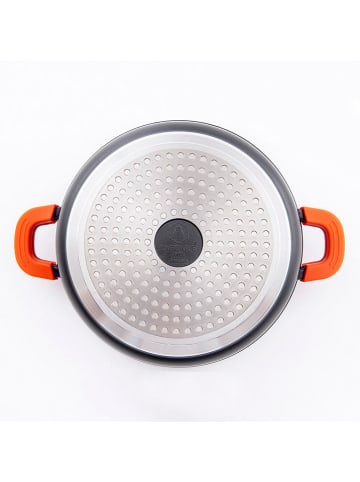 Laguiole 2-delige set: pan met deksel "Greblon" grijs - 4,3 l