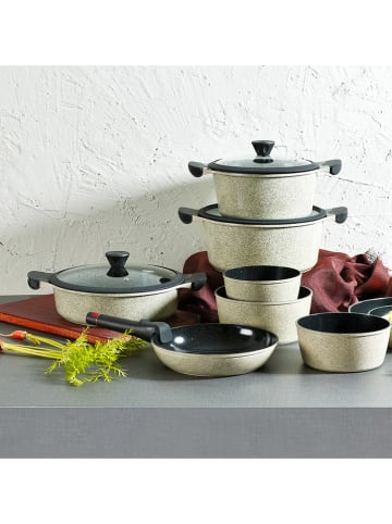 Laguiole 2tlg. Set: Servierpfanne ''Jade'' in Beige - Ø 32 cm